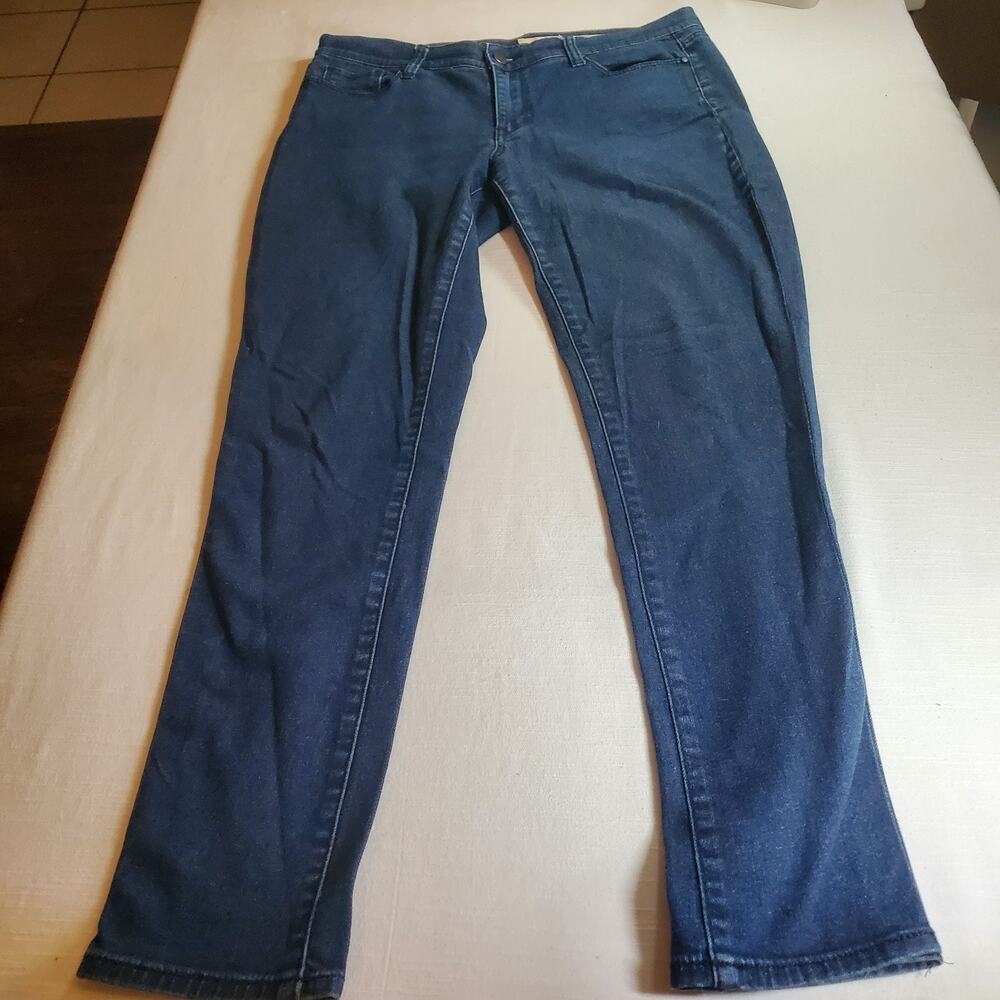 DKNY Womens 10P 10 Petite Dark Wash Denim Stretch Straight Leg Jeans